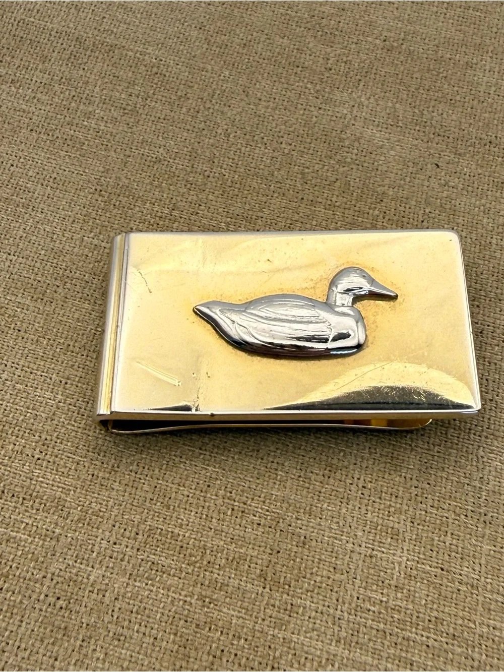 Gold and Silver Duck Money Clip - Men Accessories